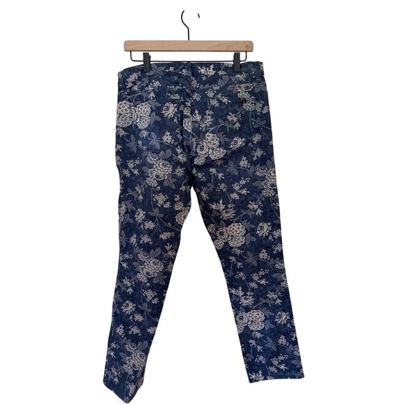 Lauren Ralph Lauren Jeans Women’s 10 Blue Floral Modern Straight Ankle Vintage - Picture 2 of 8
